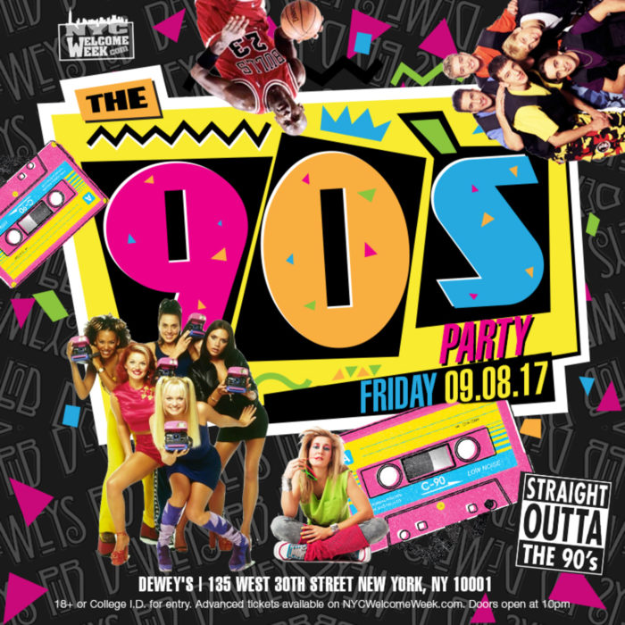 90s Party Poster (Source: NightOut.com)