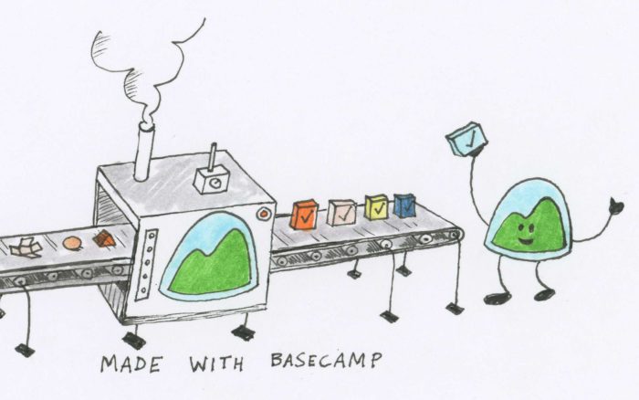 Basecamp "Happy Camper" Illustration