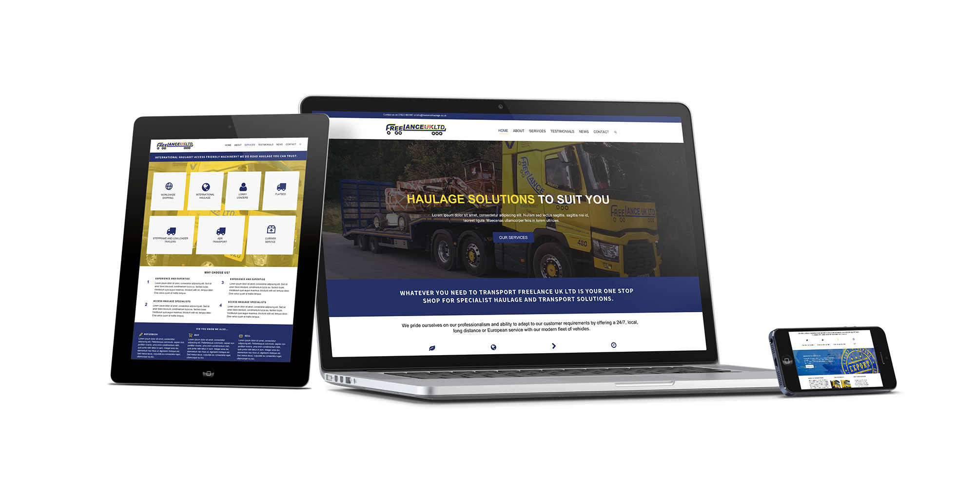 Freelance Haulage Website