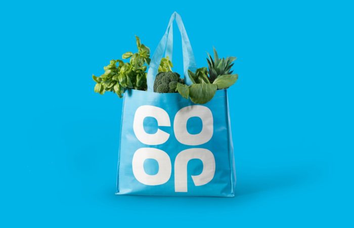 Co Op logo design on bag