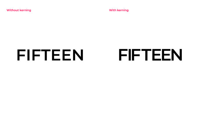 Kerning in design