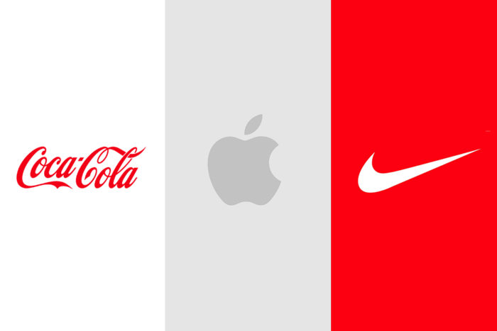 Coca Cola, Apple & Nike Logos