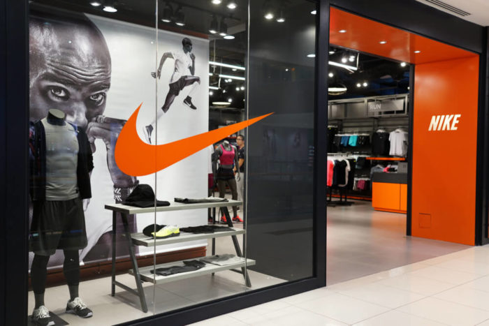 Nike store front branding example