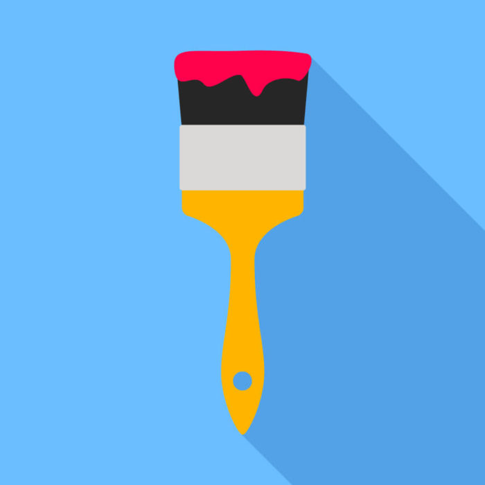 Poor design paintbrush illustration