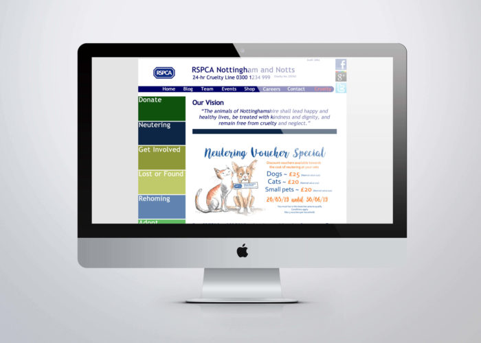 RSPCA Old Website Design