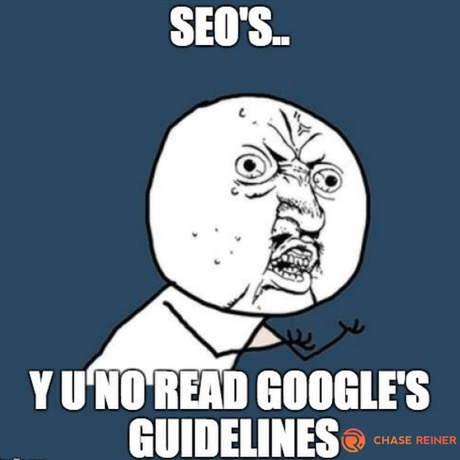 SEO guidelines meme