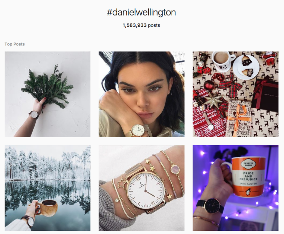 Daniel Wellingtons Instagram