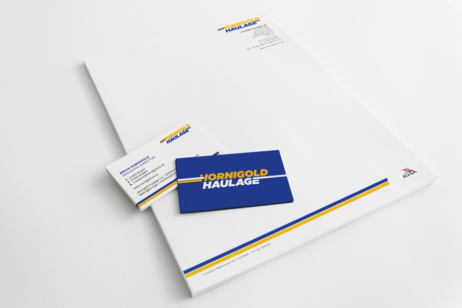 Hornigold Haulage Business Stationery Design Nottingham