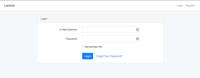 Basic Laravel Log In Template