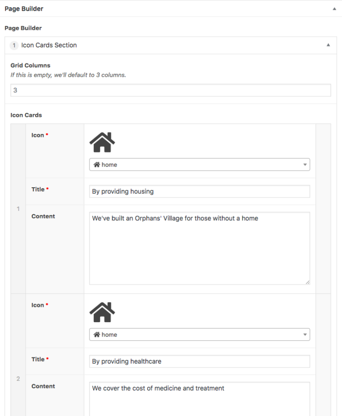 Icon Population Example WordPress Fifteen Guide