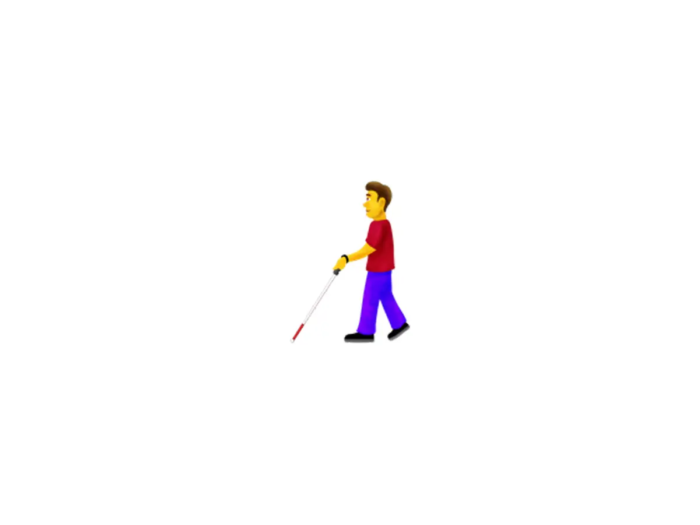 Blind person emoji (Courtesy: Emojipedia)