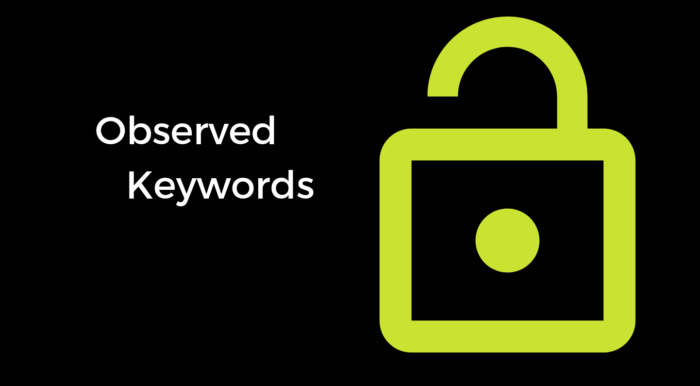 Observed Keywords