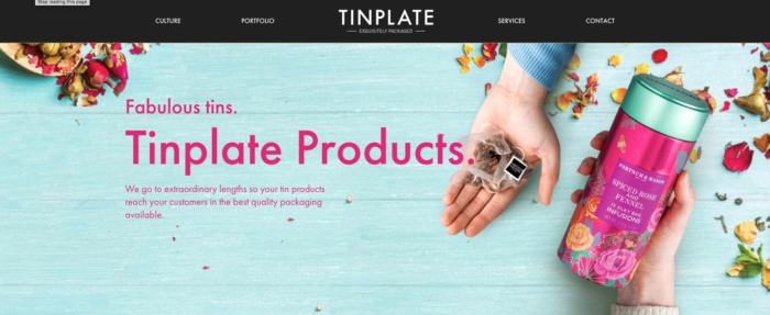 Tinplate's Flat Design - Web Design Trends