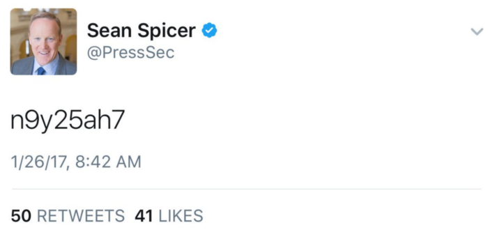 Sean Spicer Tweet